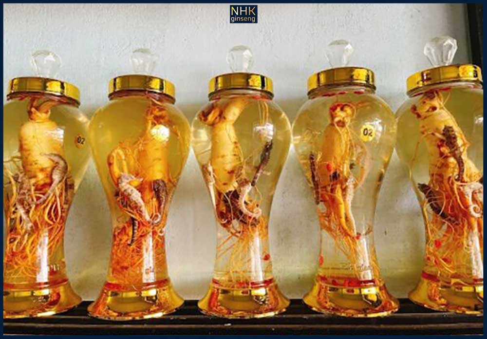 Ngâm nhân sâm Mỹ với rượu