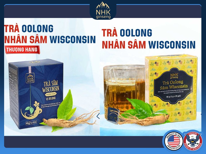 Các sản phẩm trà olong nhân sâm tại NHK Ginseng
