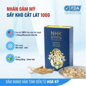 sâm MỸ cắt lát NHK Ginseng 100gr nhập khẩu chính hãng