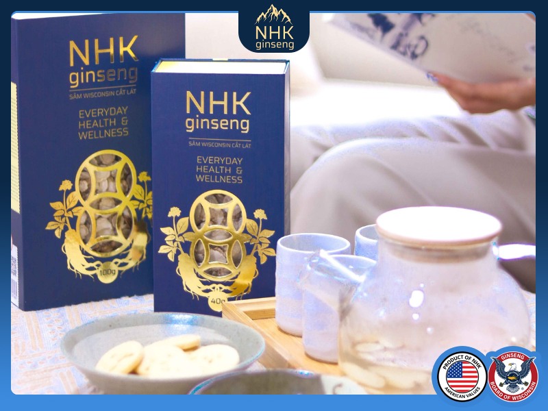 Nhân sâm Hoa Kỳ Wisconsin cắt lát được NHK Ginseng nhập khẩu và phân phối chính hãng tại Việt Nam