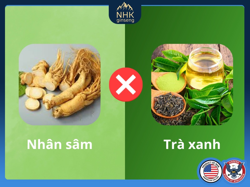 Nhân sâm kỵ với trà xanh